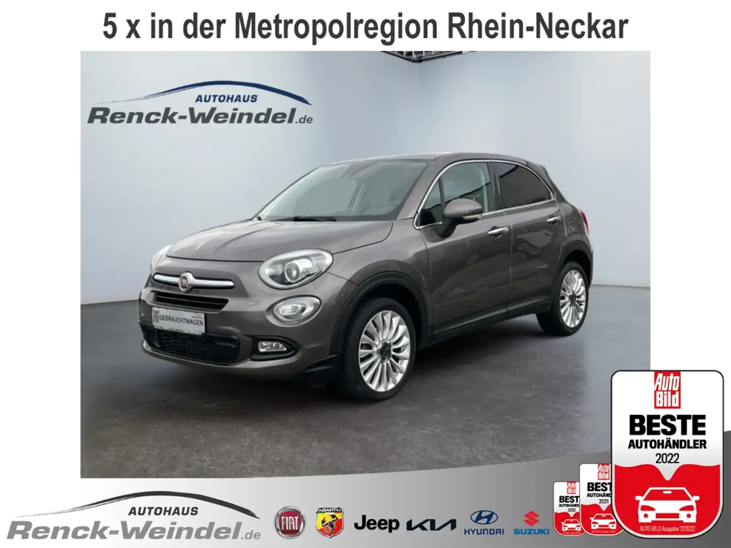 Fiat 500X Lounge 1.4 MultiAir Bi-Xenon Mehrzonenklima Ambien Gris - 1