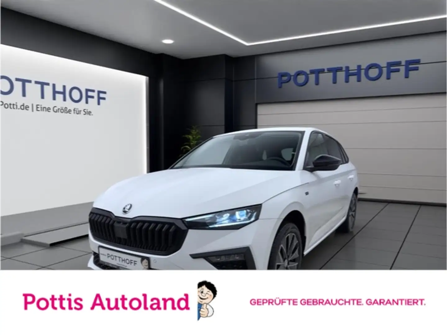 Skoda Scala 1.0 TSI DSG DRIVE AHK NAV KAM MATRIX ASSISTENZ+ Weiß - 1