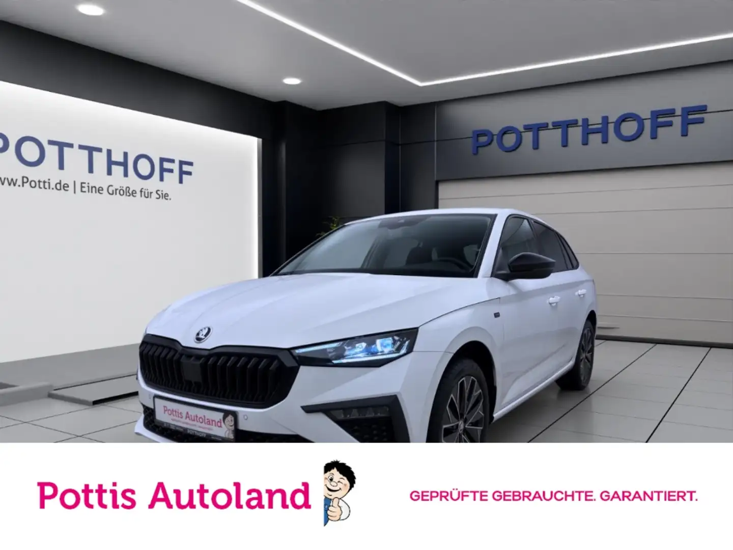 Skoda Scala 1.0 TSI DSG DRIVE AHK NAV KAM MATRIX ASSISTENZ+ Weiß - 1