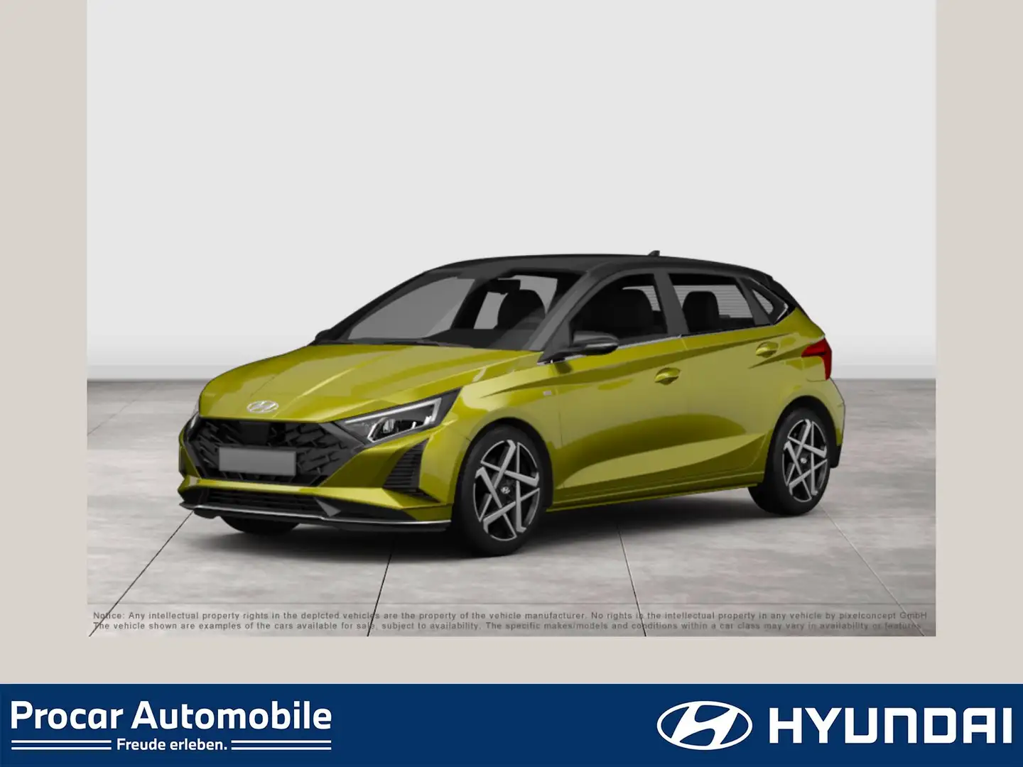 Hyundai i20 TREND,1.0 T-GDI,100PS,7-DCT,RFK,NAVI,DAB Jaune - 1