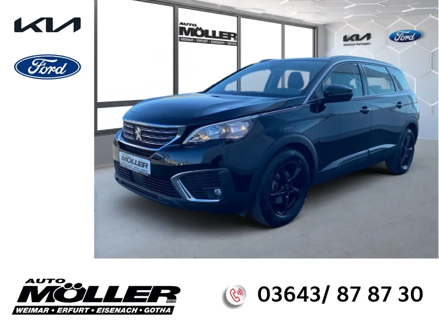 Peugeot 5008 Active 130 Pure Tech SHZG 7 Sitze Klima LED Schwarz - 1