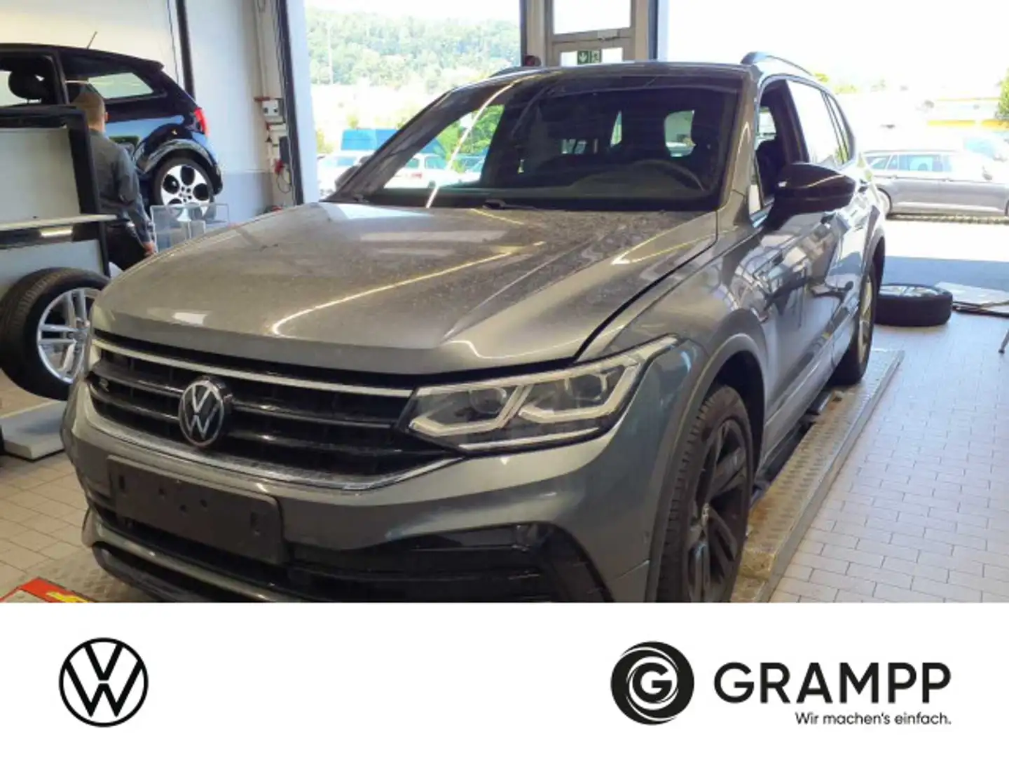 Volkswagen Tiguan Allspace 2.0TDI DSG R-Line 4M +AHK+360°+ Grau - 1