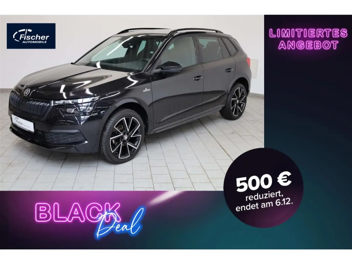 Skoda Kamiq 1.5 TSI Monte Carlo DSG P-Dach/LED/ACC/SH Schwarz - 1