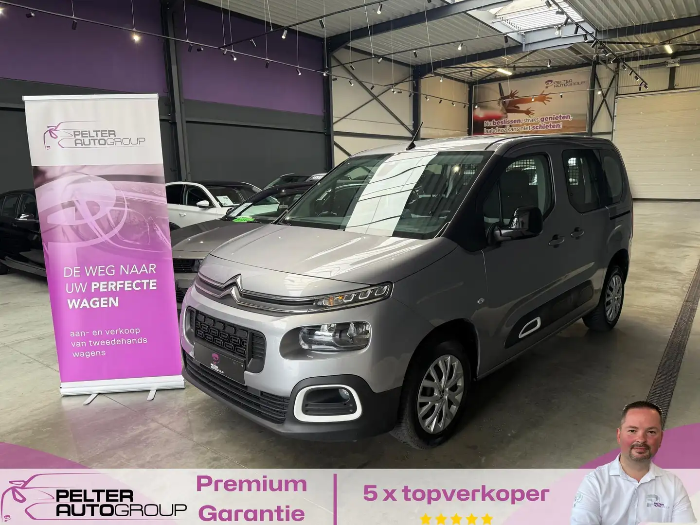 Citroen Berlingo 1.2 PureTech Multispace 5-Zitpl GPS Camera Gris - 1
