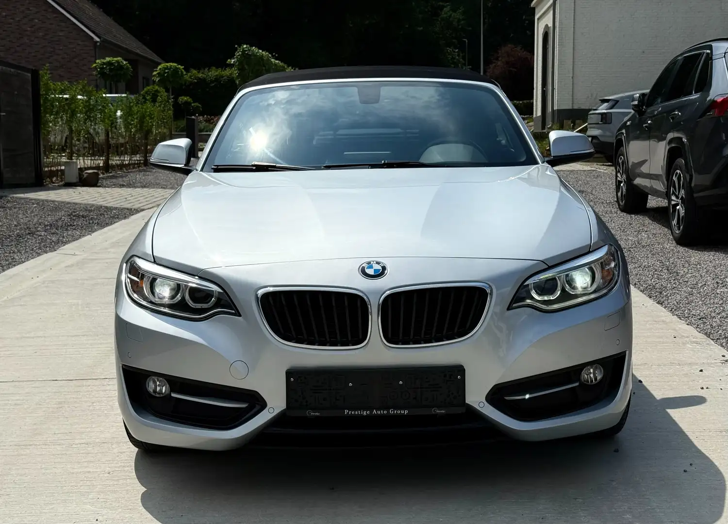 BMW 220 Cabrio Sportline *M-Stuur* *CAM**Leder**1st Owner* Silber - 2