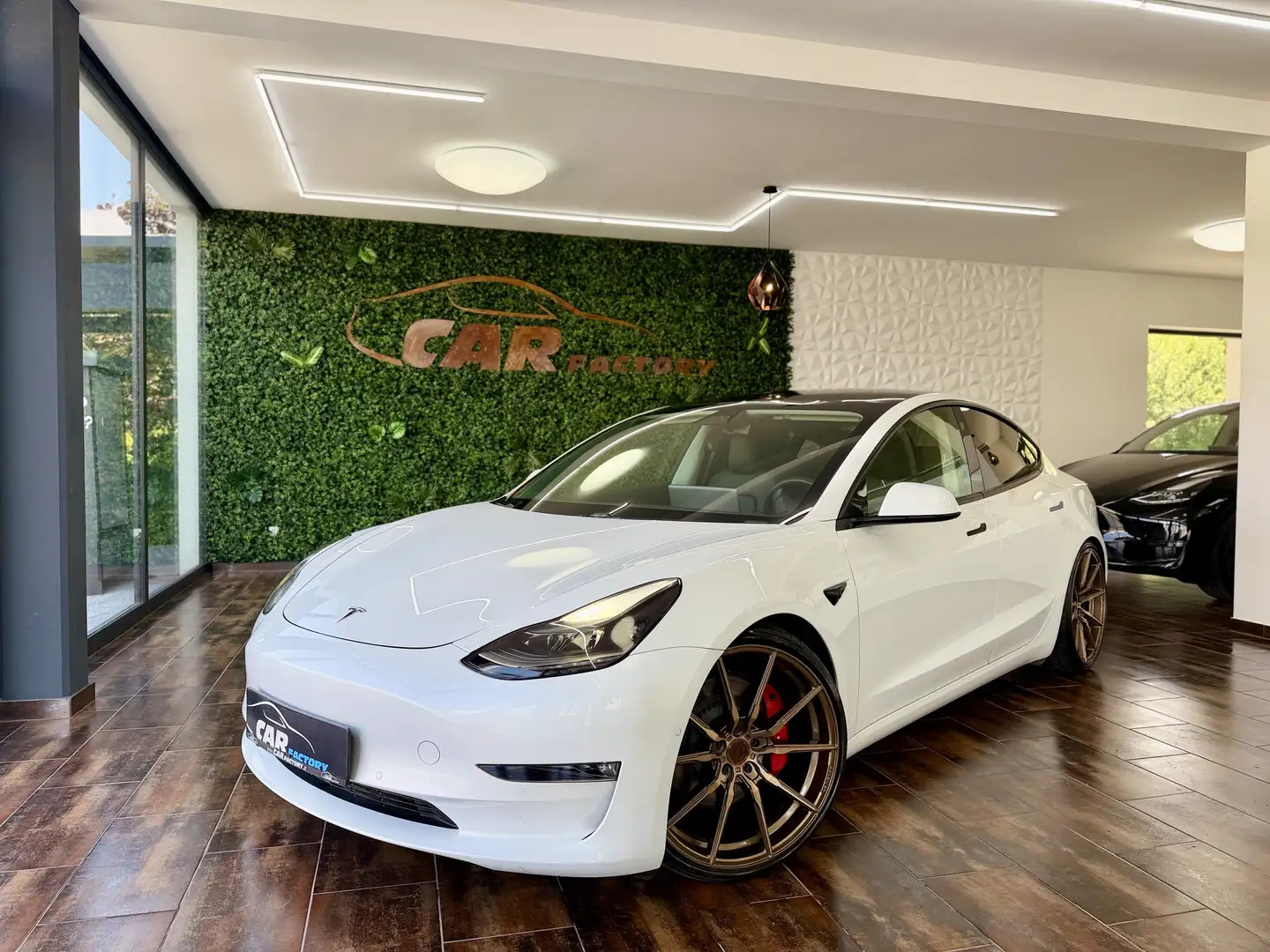 Tesla Model 3 PERFORMANCE*FSD* 21 ZOLL* MWST* KW V3 * CARBON * Weiß - 1