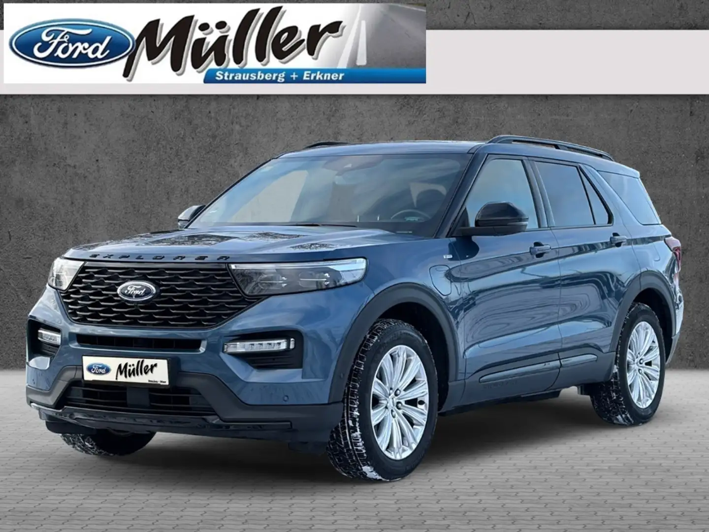Ford Explorer 3.0 EcoBoost ST-Line Plug-in-Hybrid 7-Sitzer AHK P Bleu - 1