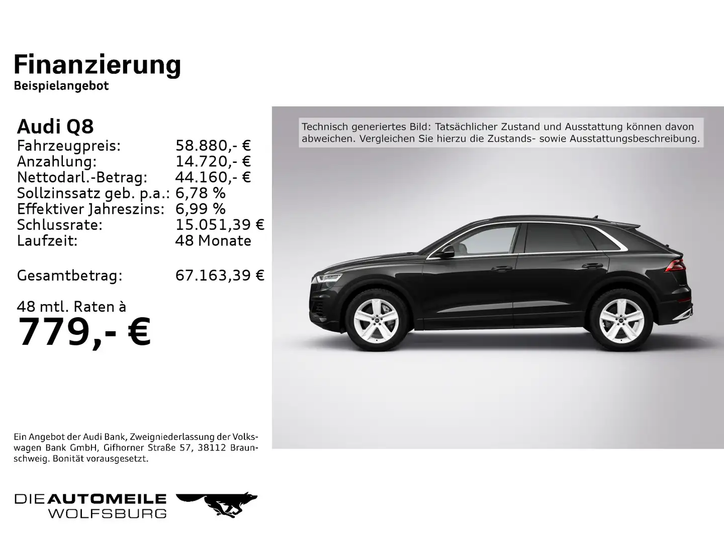 Audi Q8 55 TFSI Tiptronic quattro AHK/Pano/Rückkam Schwarz - 2