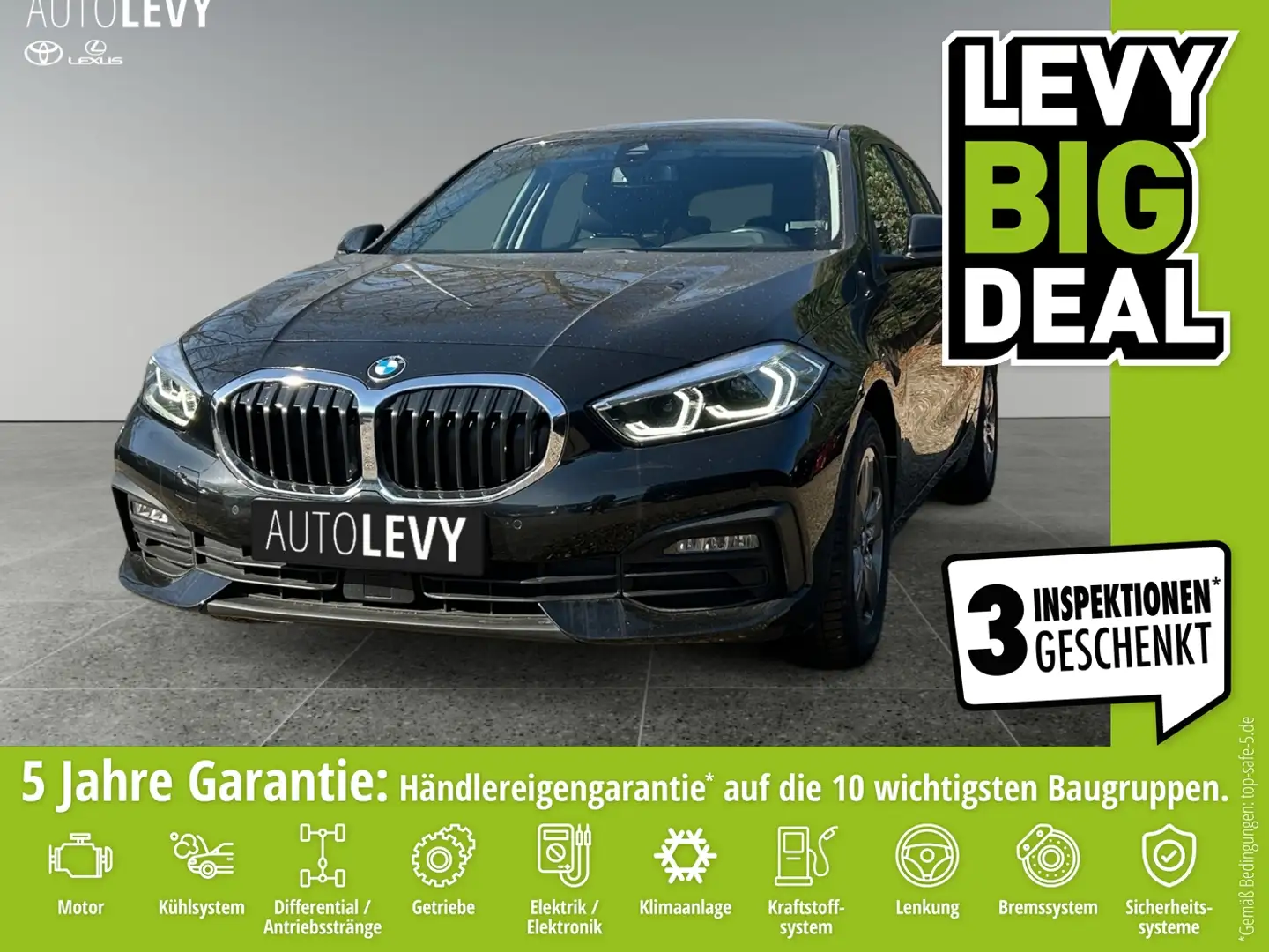 BMW 118 i Advantage +Klimaautomatik+Start/Stopp+WLAN+ Schwarz - 1