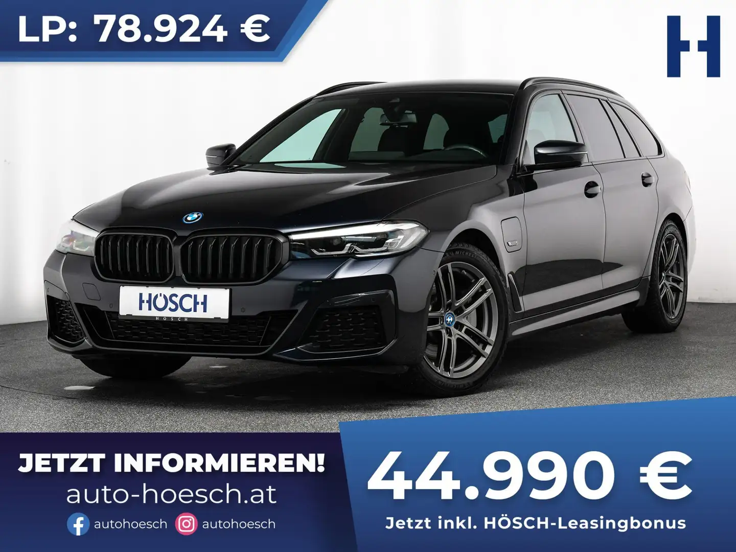 BMW 530 e xDrive Touring M-Sport LIVE PROF HIFI R-KAM Schwarz - 1