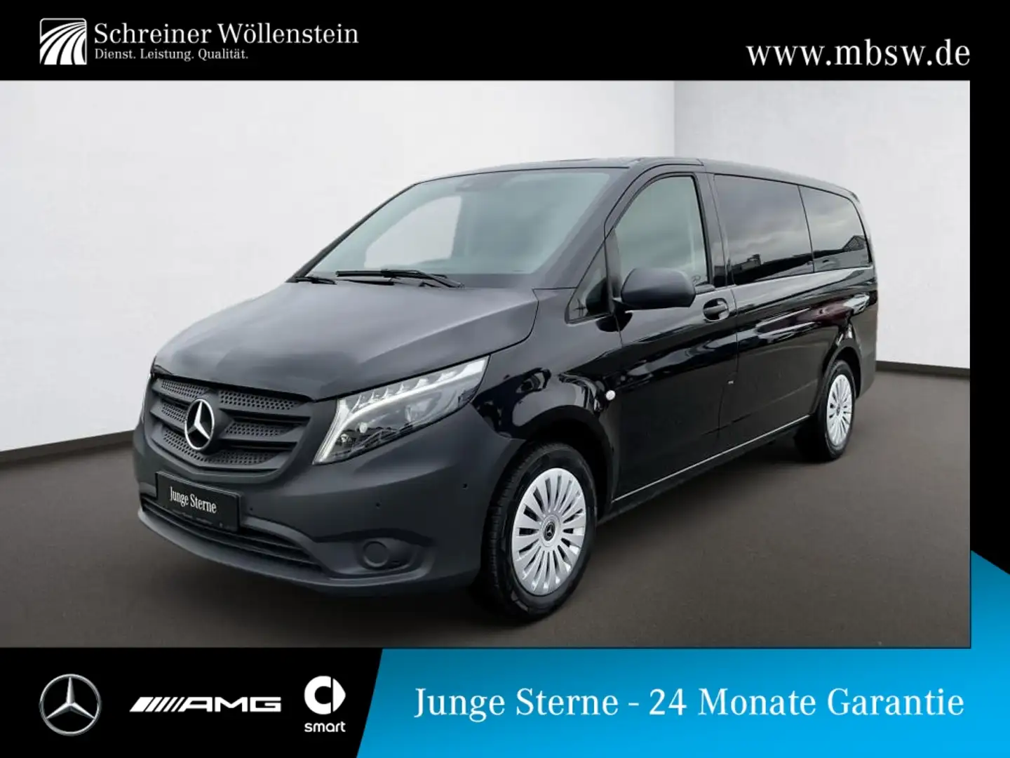 Mercedes-Benz Vito 124 Tourer Pro lang LED*el.Tür*Navi*Kamera* Schwarz - 1
