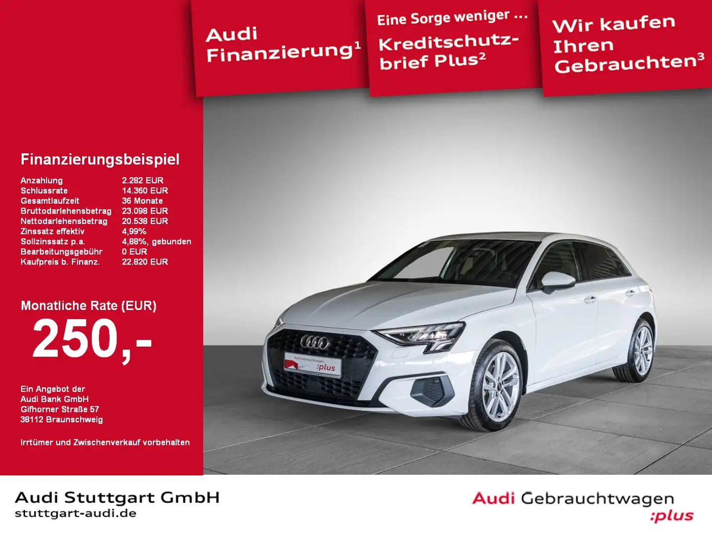 Audi A3 Sportback 30 g-tron ACC LED Keyless virtCo Wit - 1