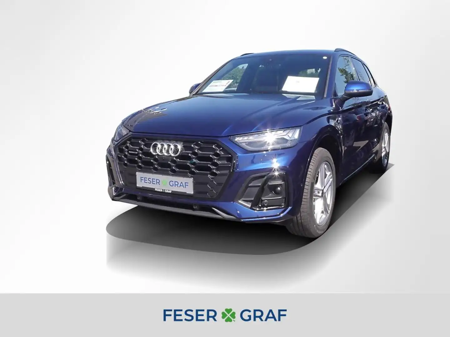 Audi Q5 45 TFSI qu. S line Ext. AHK Matrix Navi 360° Blau - 1
