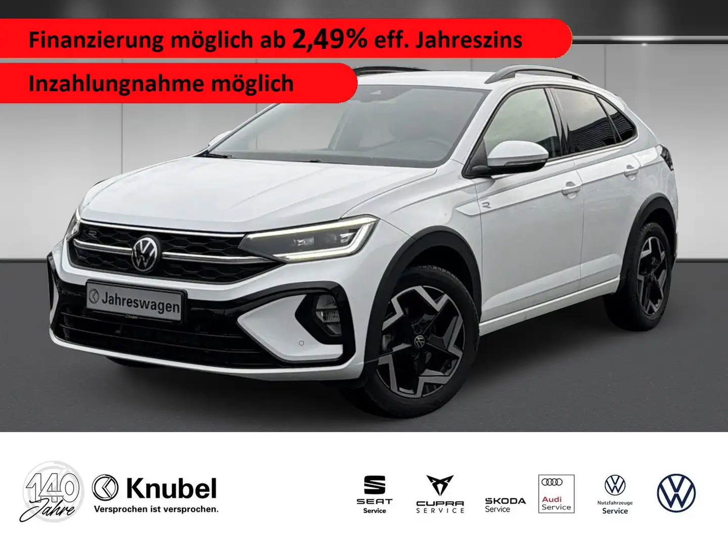 Volkswagen Taigo R-Line 1.5 TSI DSG IQ.Light Navi AHK TravelAss. Weiß - 1