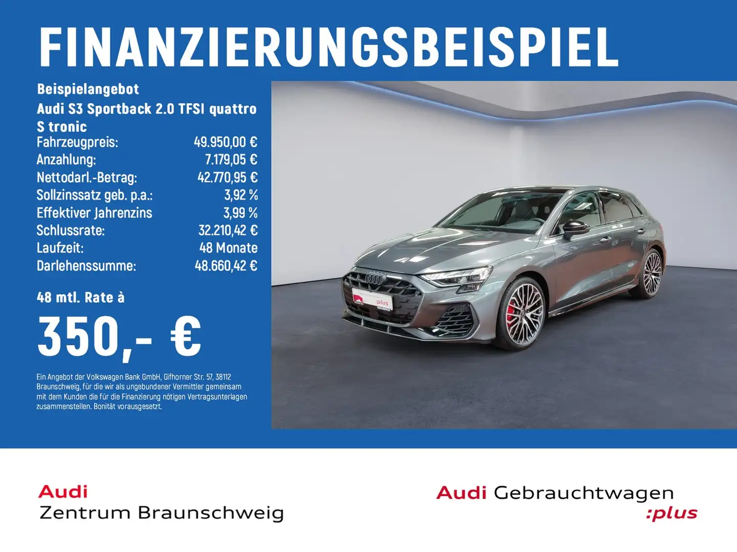 Audi S3 Sportback 2.0 TFSI quattro S tronic HuD+PANO+MA... Grey - 2