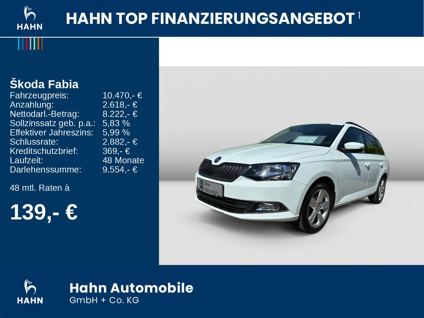 Skoda Fabia Combi 1.0MPI Cool Plus AHK PDC/h Freisprec Blanc - 2
