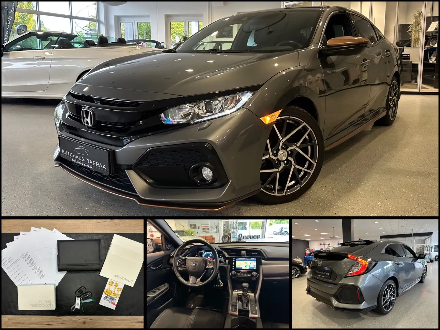 Honda Civic 1.0 VTEC Elegance|Kamera|CarPlay|ACC|DAB Grau - 1