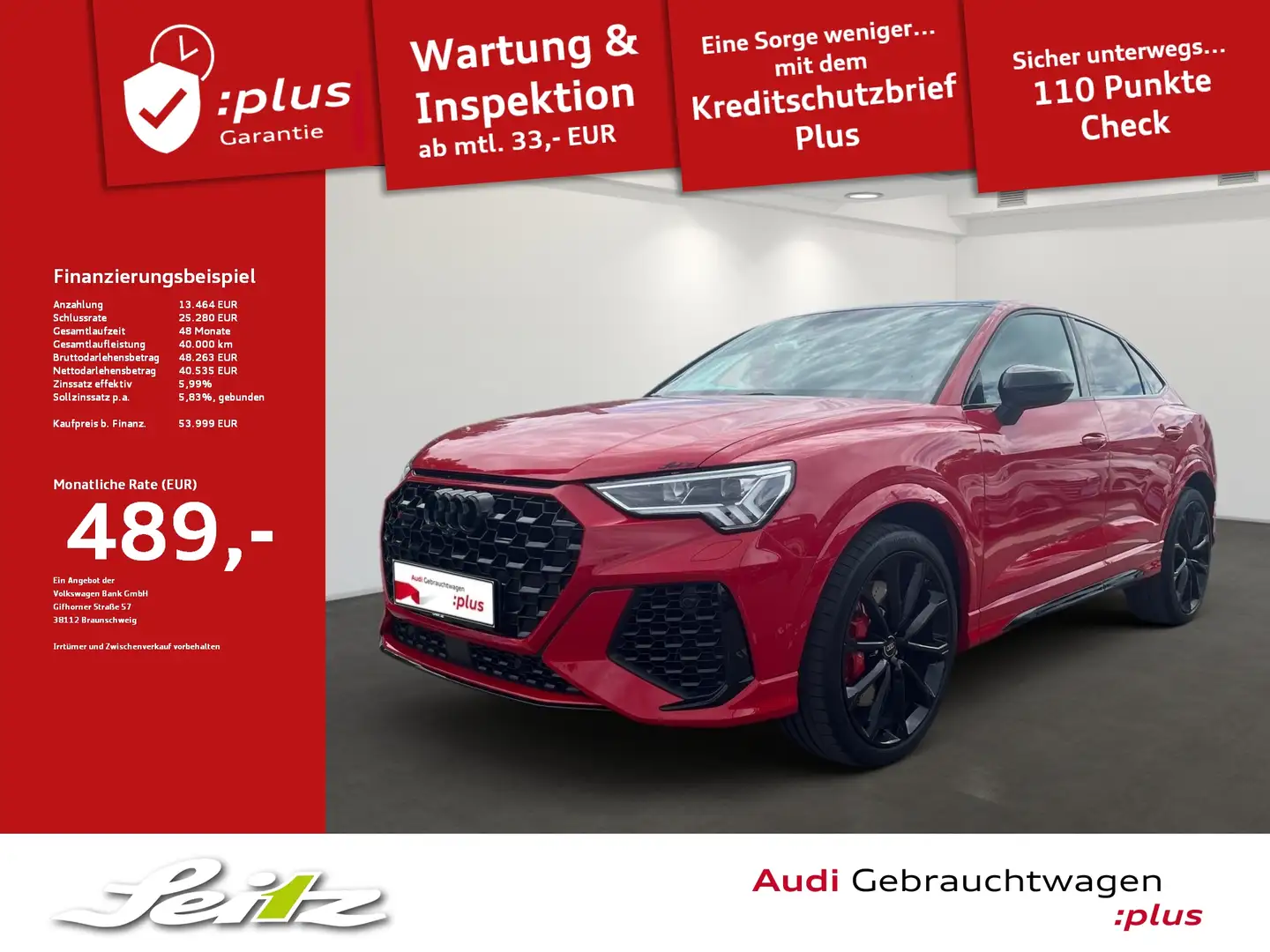 Audi RS Q3 Sportback 2.5 TFSI quattro *SONOS*PANO*LED*KAMERA* Rouge - 1