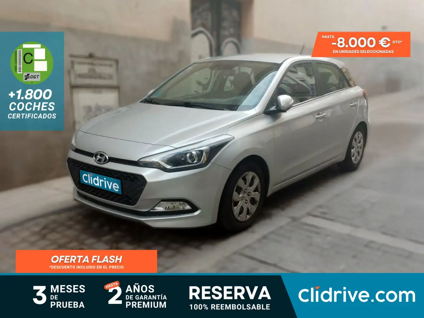 Hyundai i20 1.2 MPI BlueDrive Klass Gris - 1