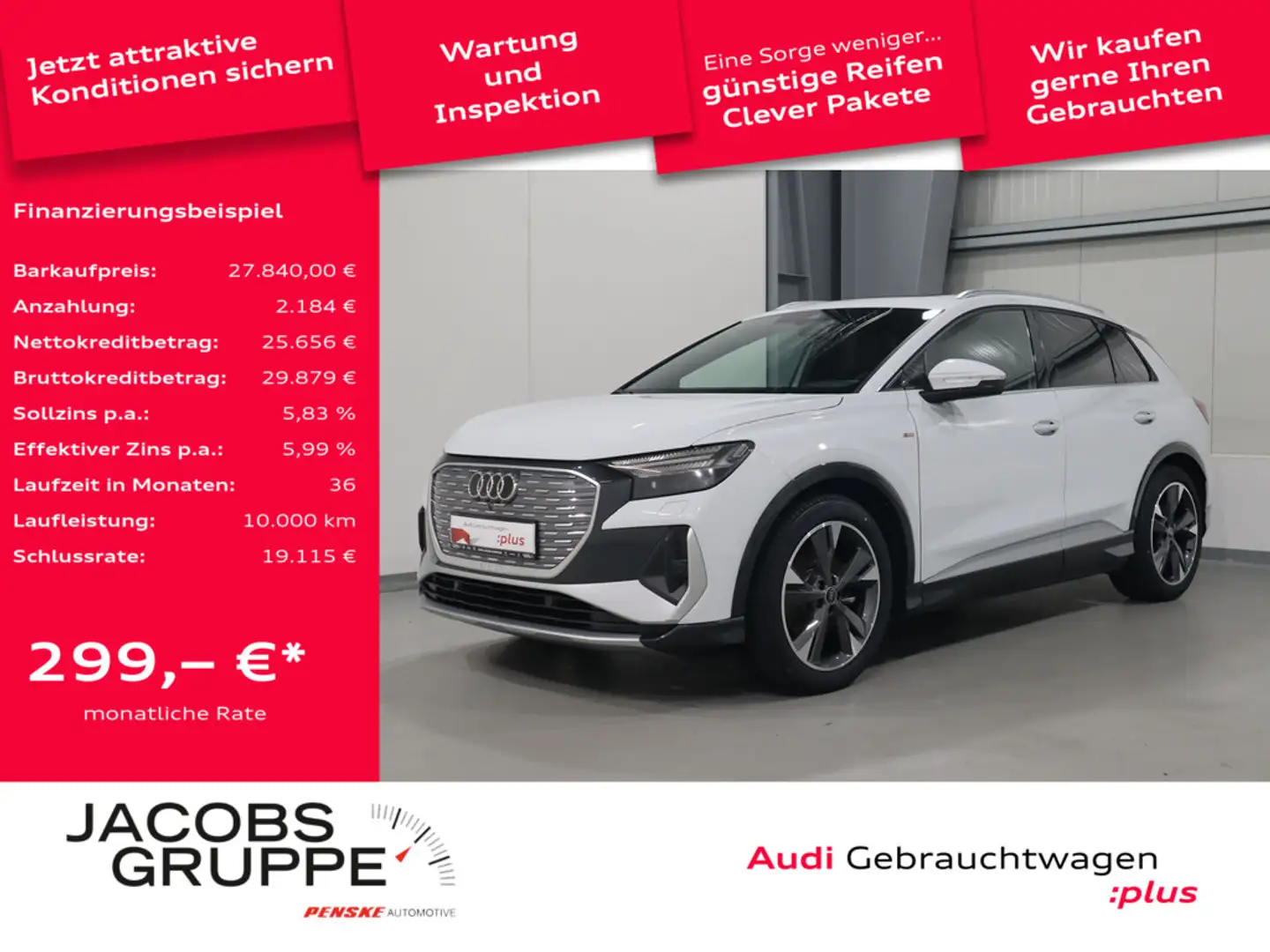 Audi Q4 e-tron Weiß - 1