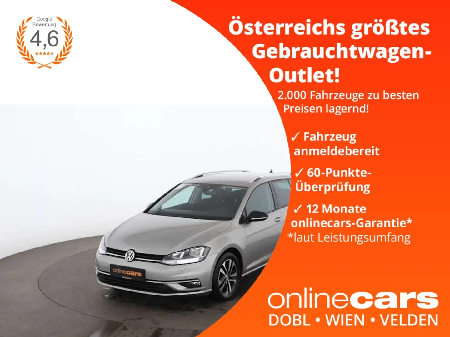Volkswagen Golf Variant Golf VII Variant 1.0 TSI IQ.DRIVE RADAR NAVI PDC Silber - 1