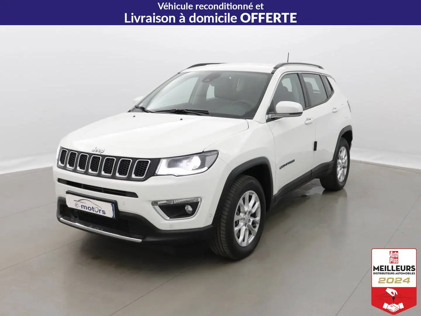 Jeep Compass Compass 1.3 GSE T4 190 ch PHEV AT6 4xe eAWD Limite Blanc - 1