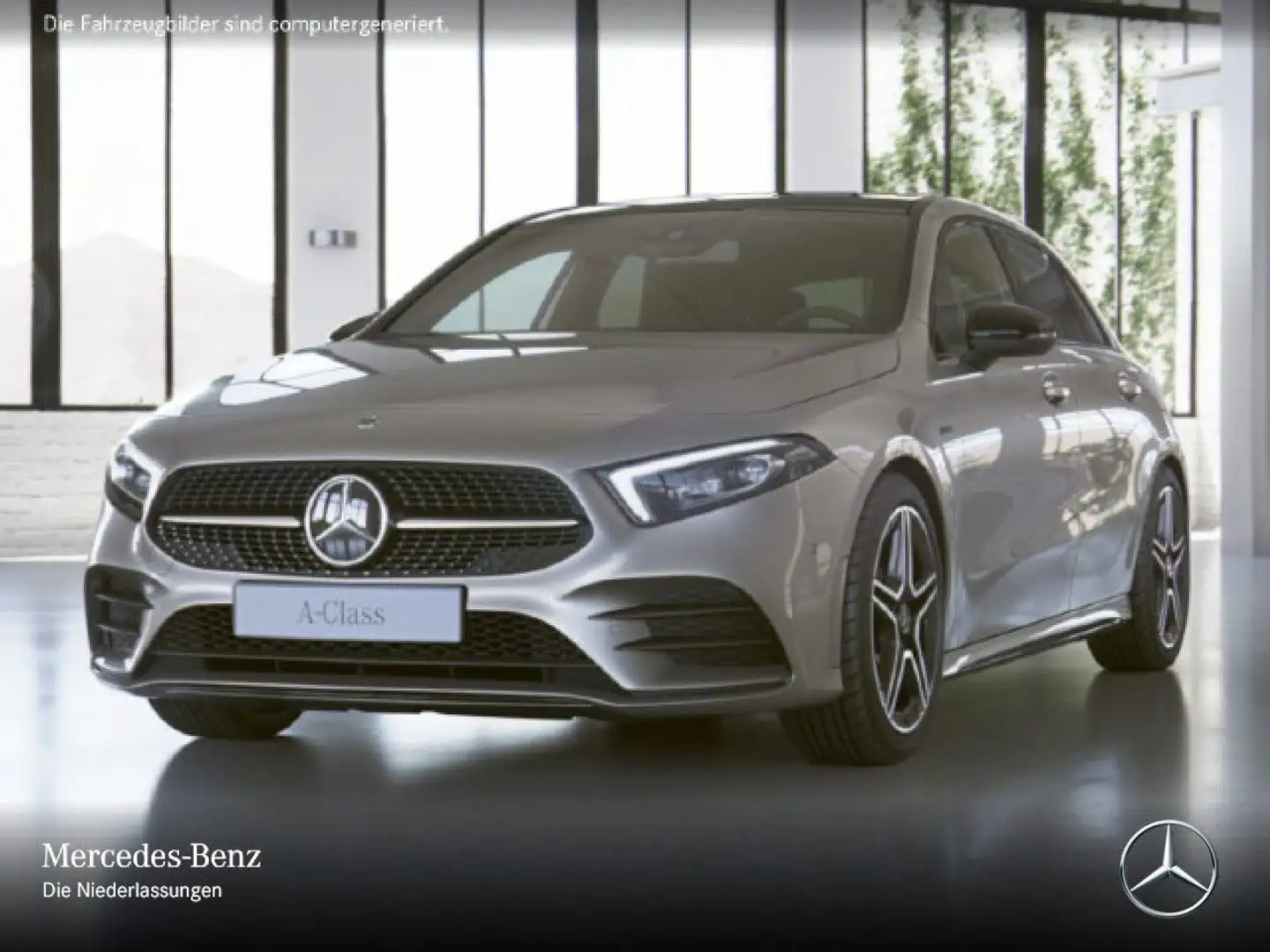 Mercedes-Benz A 250 e EDITION 2020+AMG+NIGHT+PANO+AHK+MULTIBEAM Silber - 2