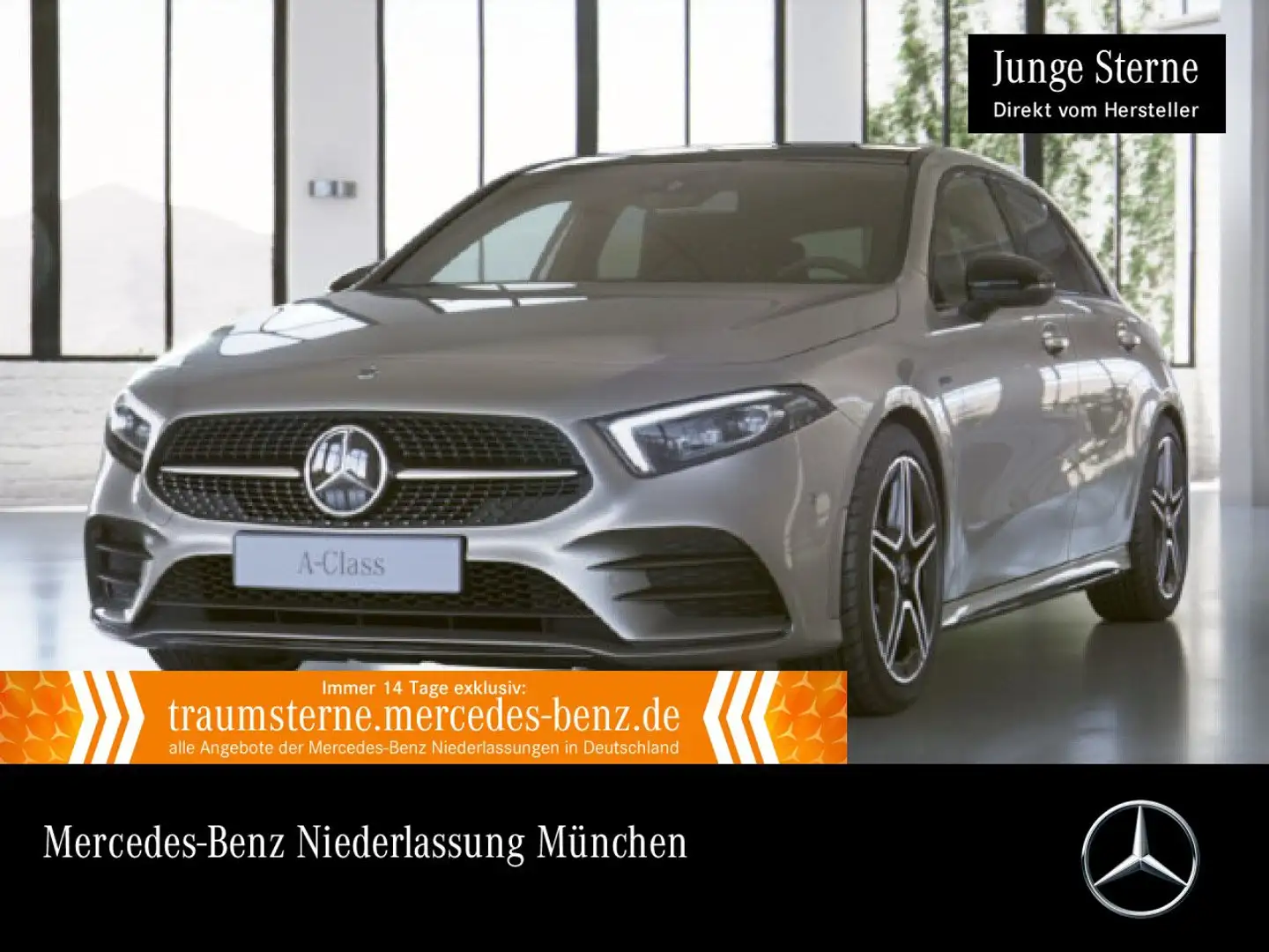 Mercedes-Benz A 250 e EDITION 2020+AMG+NIGHT+PANO+AHK+MULTIBEAM Silber - 1