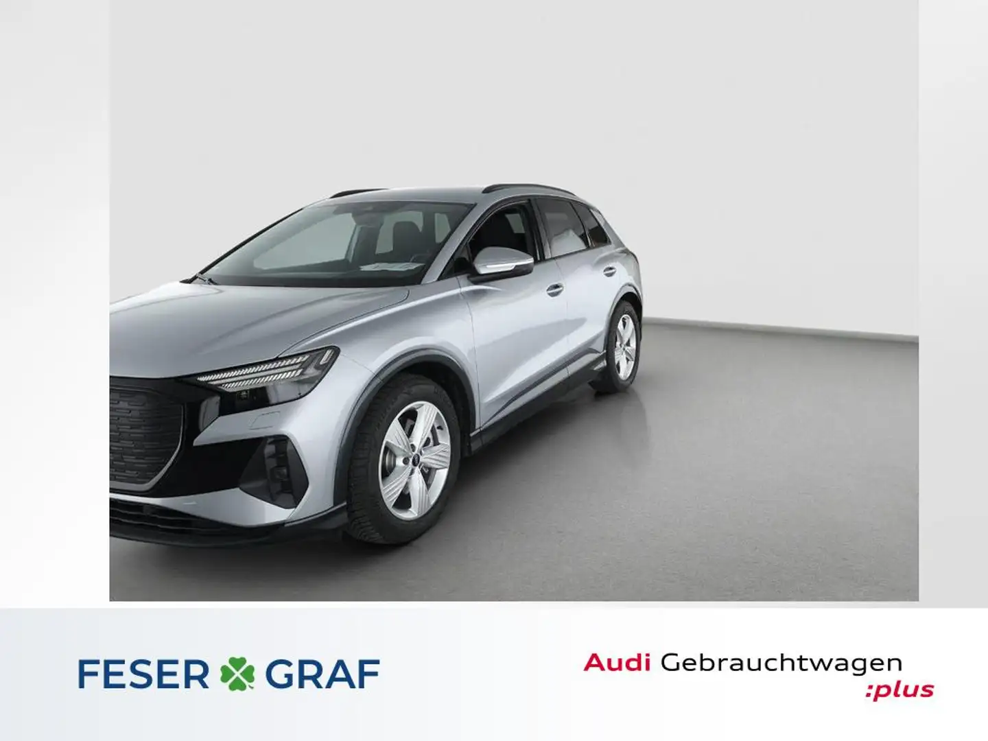 Audi Q4 e-tron 45 AHK-HuD-Matrix-ACC-Sonos-Kamera Silber - 1