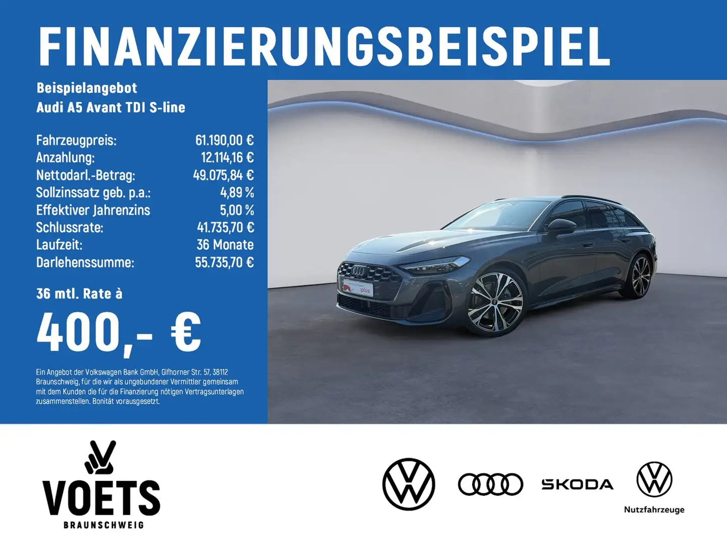 Audi A5 Avant TDI S-line LED+STANDHZG+AHK+MEMORY Grau - 2