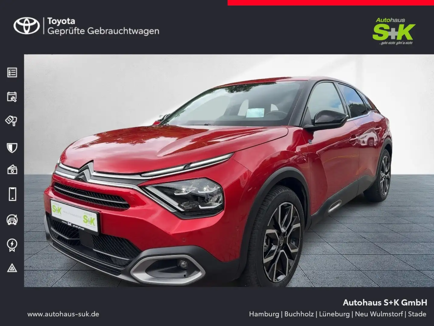 Citroen C4 Lim. ë-Shine+R-KAMERA+SHZ+TEMPOMAT+KLIMA+PDC+ Rot - 1