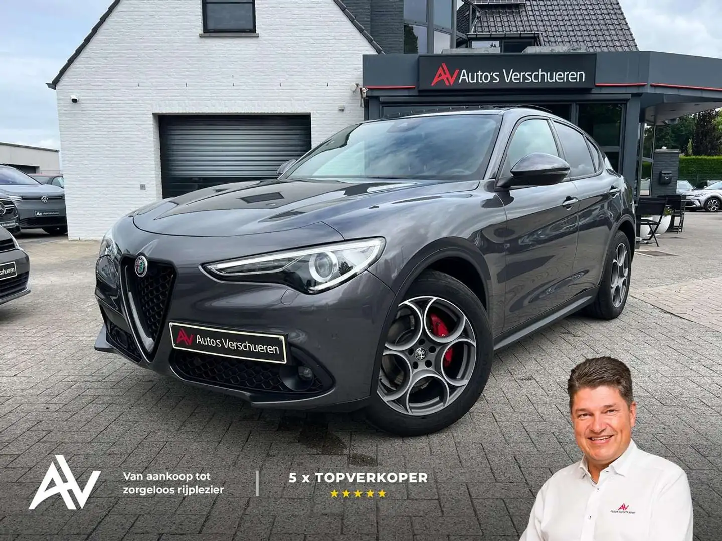 Alfa Romeo Stelvio 2.2 JTD AT8 ** Pano Memory Navi/Carplay Gris - 1