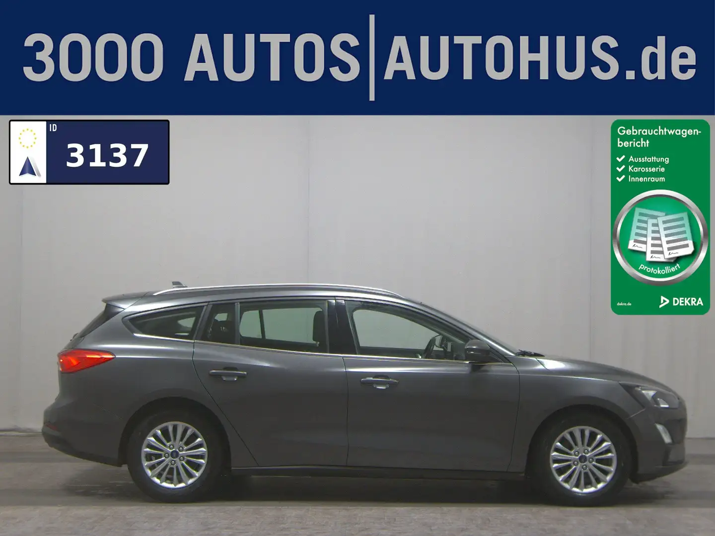 Ford Focus Turnier 1.5 EB Titanium Navi PDC ACC Shz Grau - 1