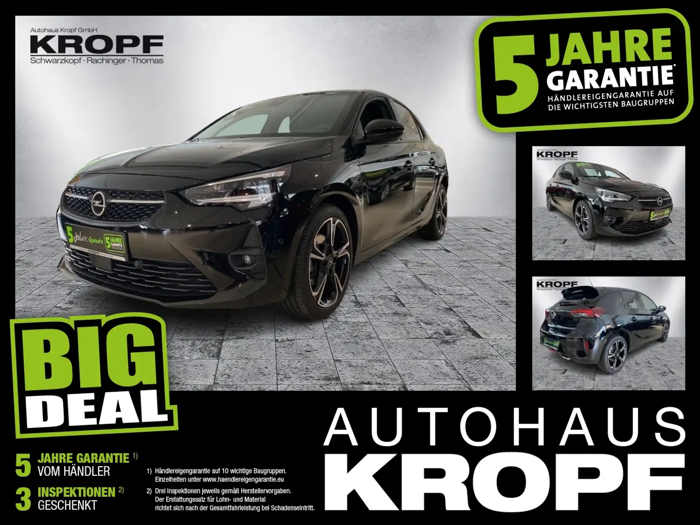 Opel Corsa F 1.2 Turbo GS Line ACC+LED+Navi+SHZ+Kam. Zwart - 1