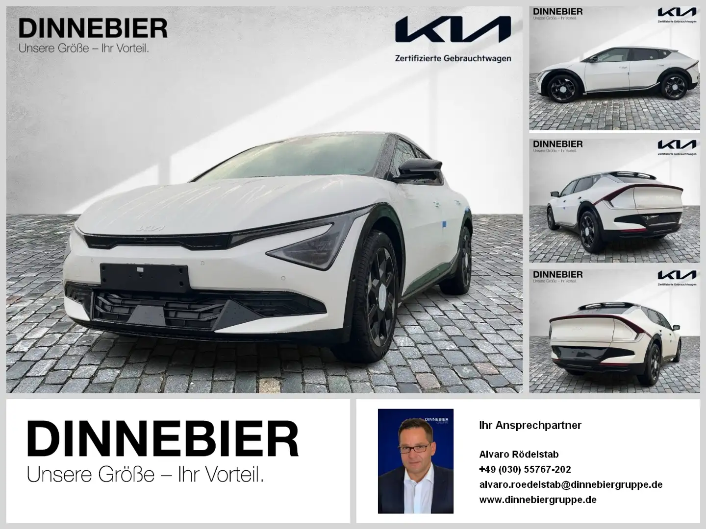 Kia EV6 PE Earth LED+360°Kamera+Headup+Navi+SHZ Weiß - 1