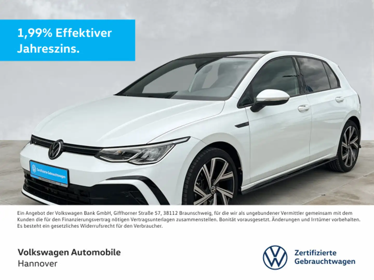 Volkswagen Golf VIII 2.0 TSI DSG R-Line Navi Pano 18LM Trav Wit - 1