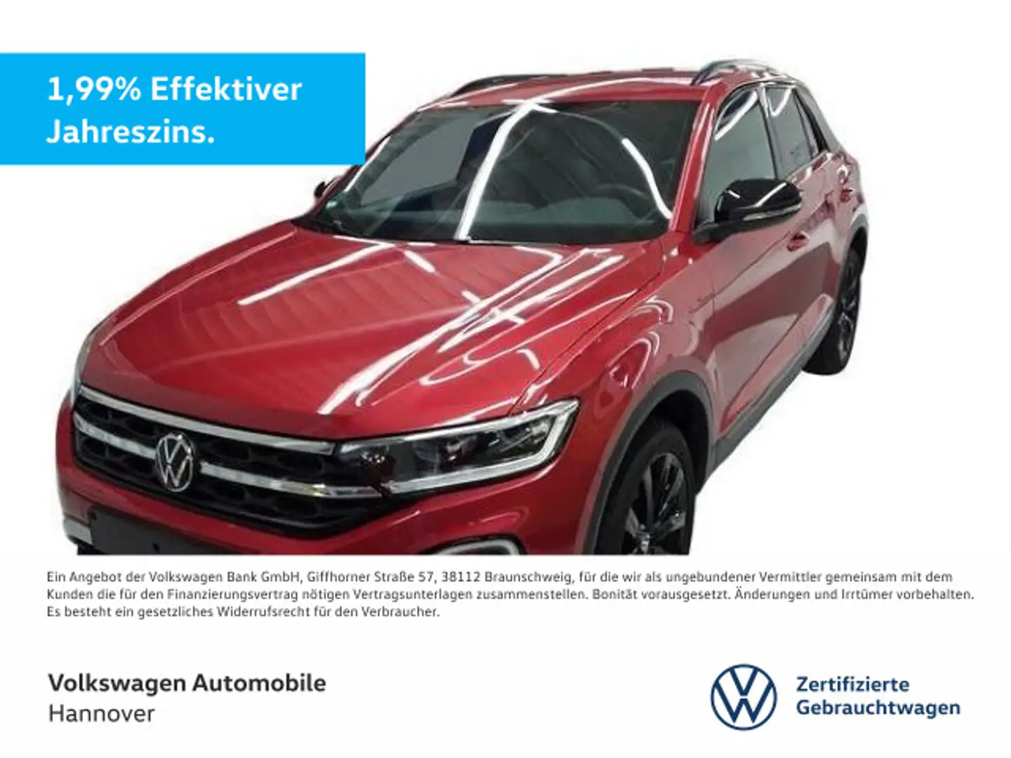 Volkswagen T-Roc 1.5 TSI DSG OPF Style Navi AHK LED Kamera Rot - 1