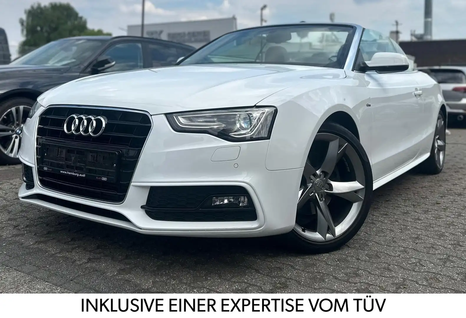 Audi A5 CABRIO *S-LINE*NAVI-AUTOMA-LEDER-PDC-SHZ-NR- Blanco - 1