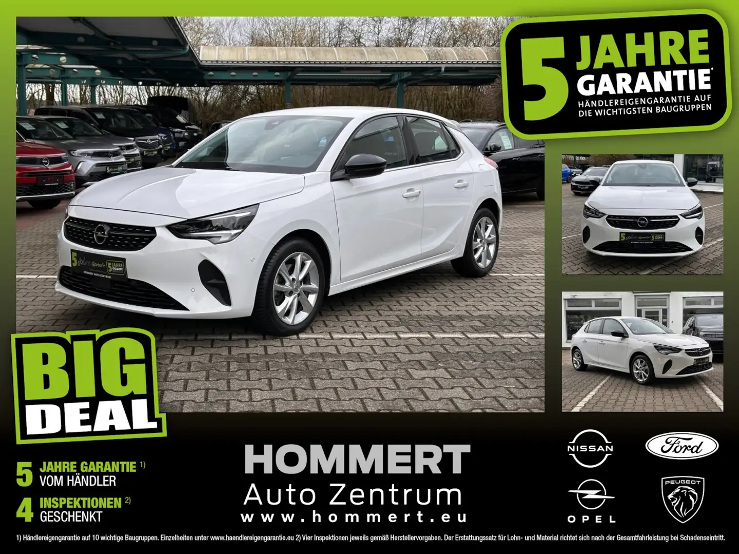 Opel Corsa F 1.2 Turbo Elegance *Kamera*Tempomat*LED* Weiß - 1