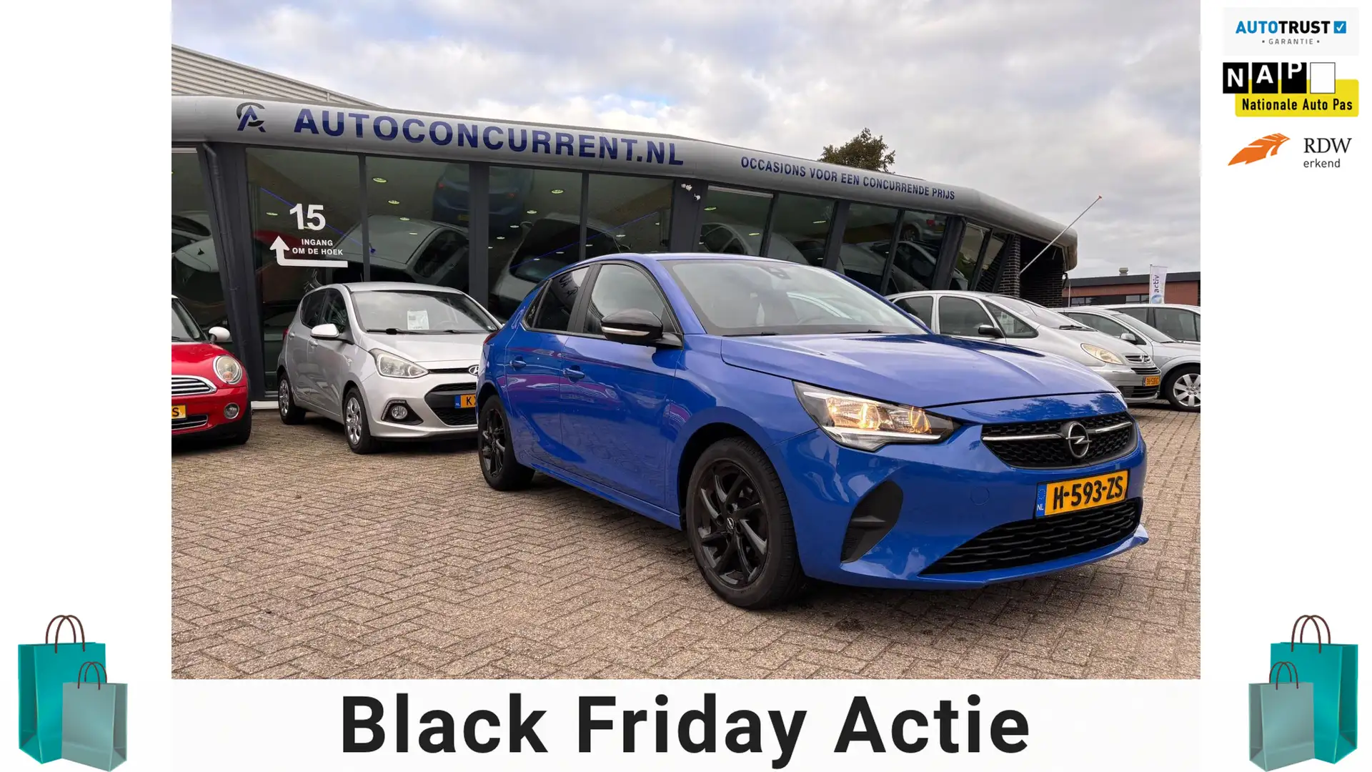 Opel Corsa 1.2 Edition, Carplay, Inruil mogelijk. Bleu - 1