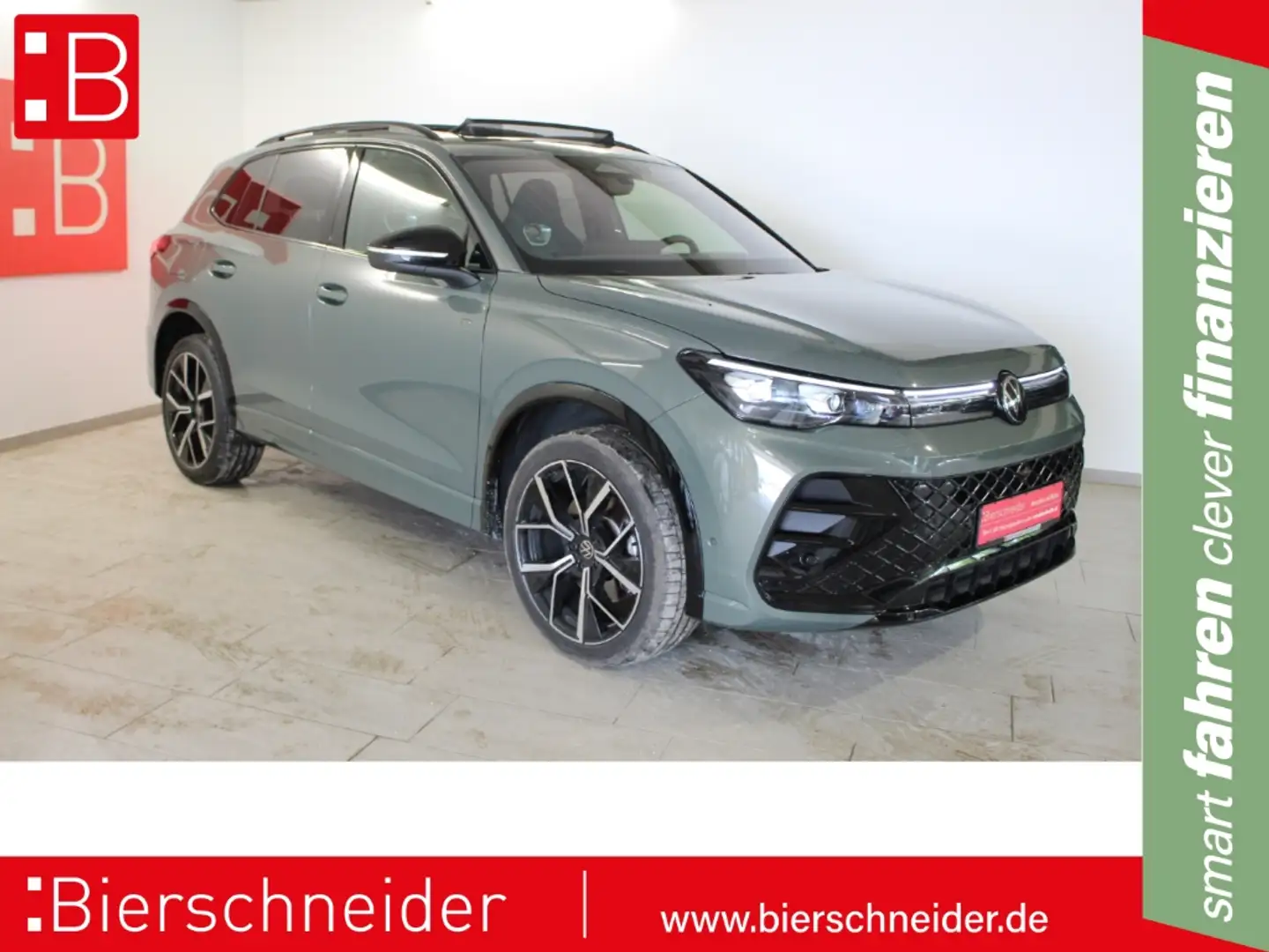 Volkswagen Tiguan 2.0 TDI DSG 4Mo. 2x RLine Black Style 20 PANO STAN Grün - 1
