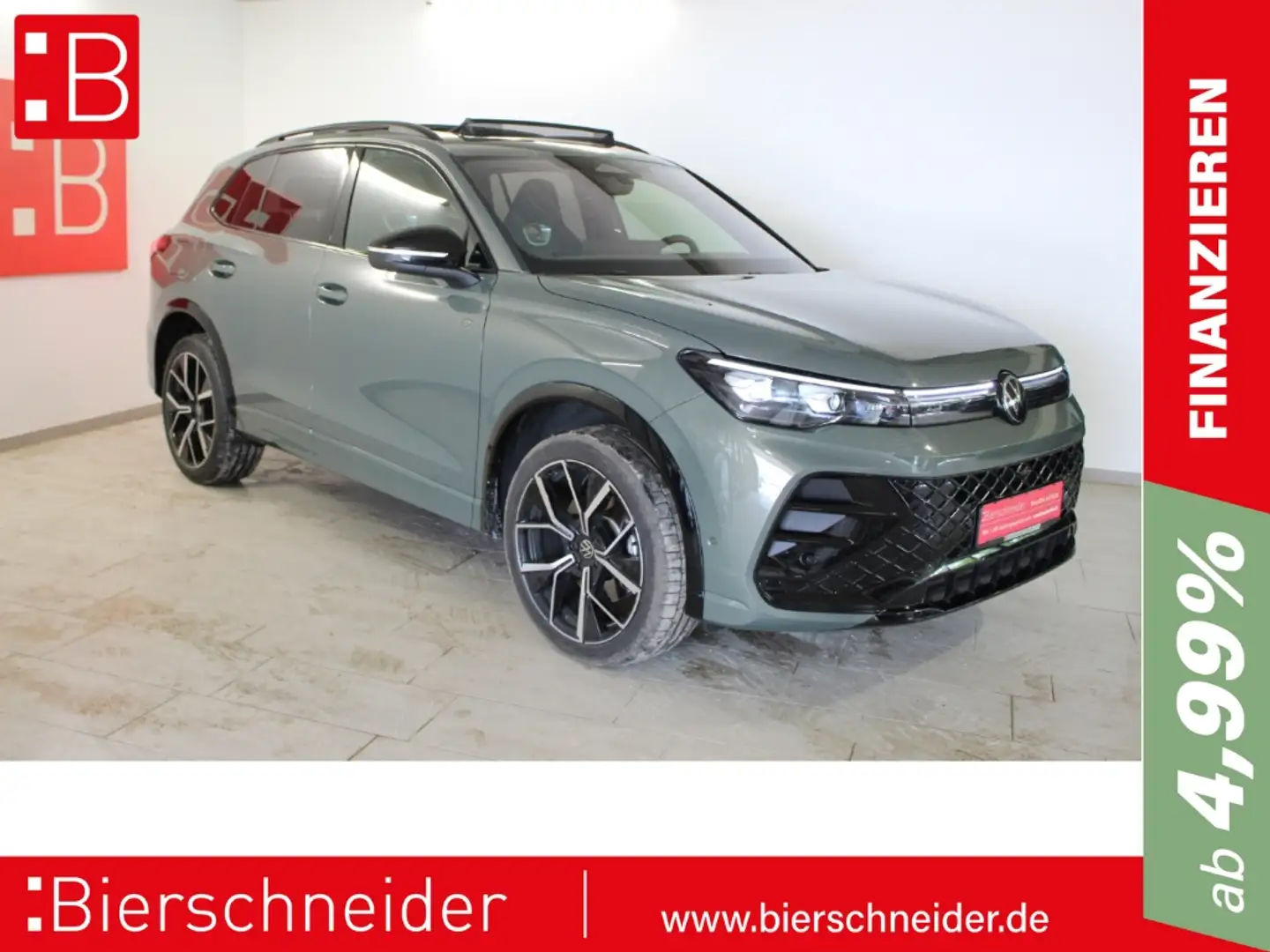 Volkswagen Tiguan 2.0 TDI DSG 4Mo. 2x R-Line Black Style 20 PANO STA Grün - 1
