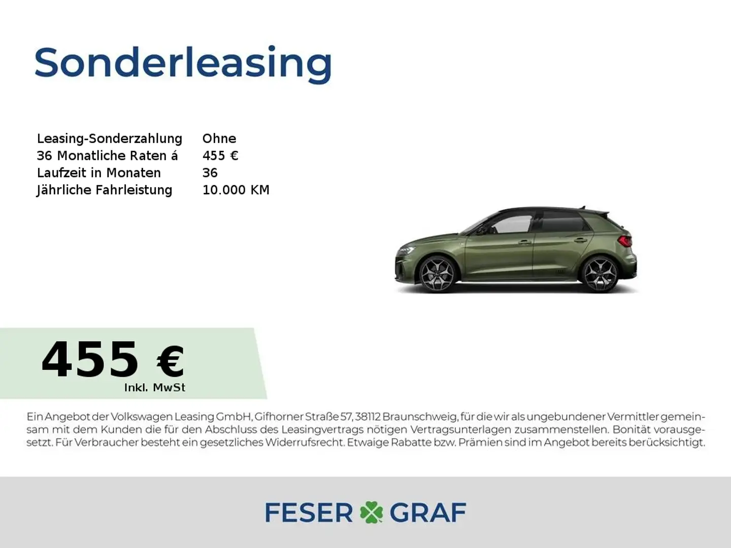 Audi A1 Sportback S line 30 TFSI 85(116) kW(PS) S troni Grün - 1