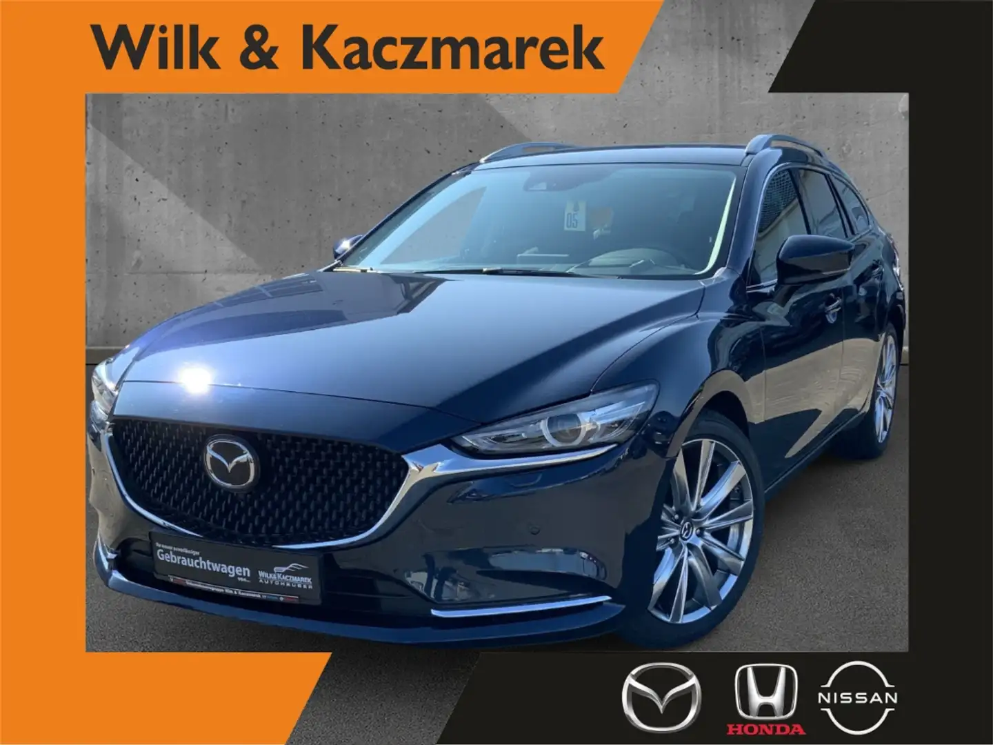 Mazda 6 Kombi 2.0 165 AT EXCLUSIVE LEDER MATRIX BOSE 360 Bleu - 1