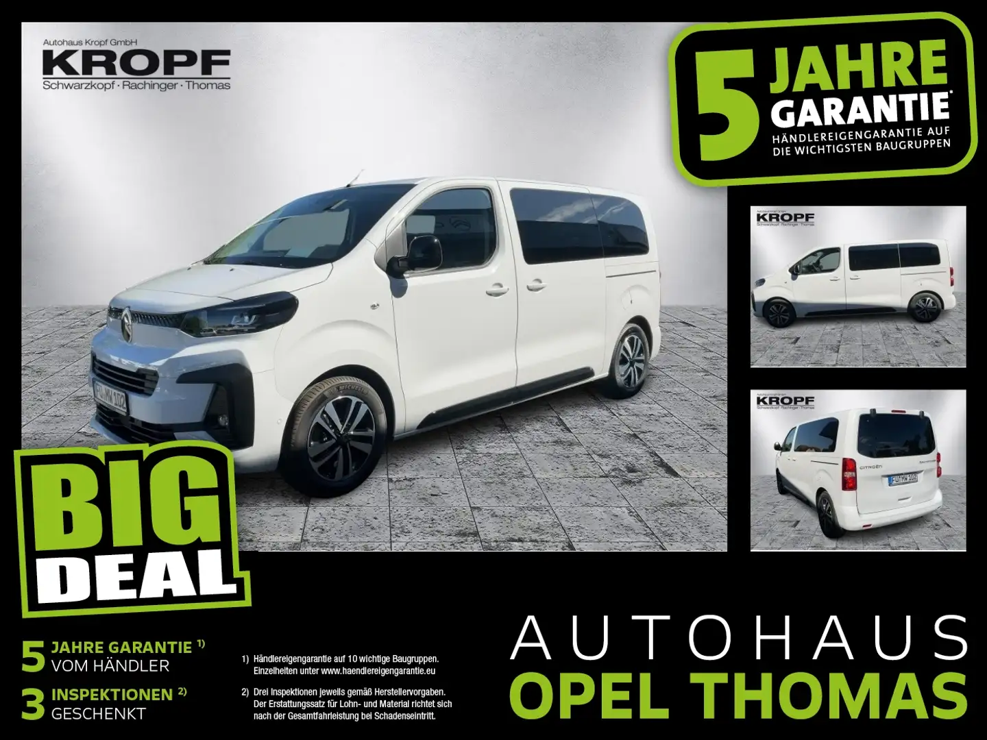 Citroen Spacetourer 2.0 Diesel AT M 8-Sitzer Navi SHZ Weiß - 1