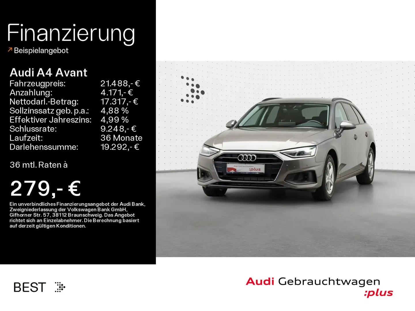 Audi A4 35 TFSI Navi*PDC*SHZ Grijs - 1