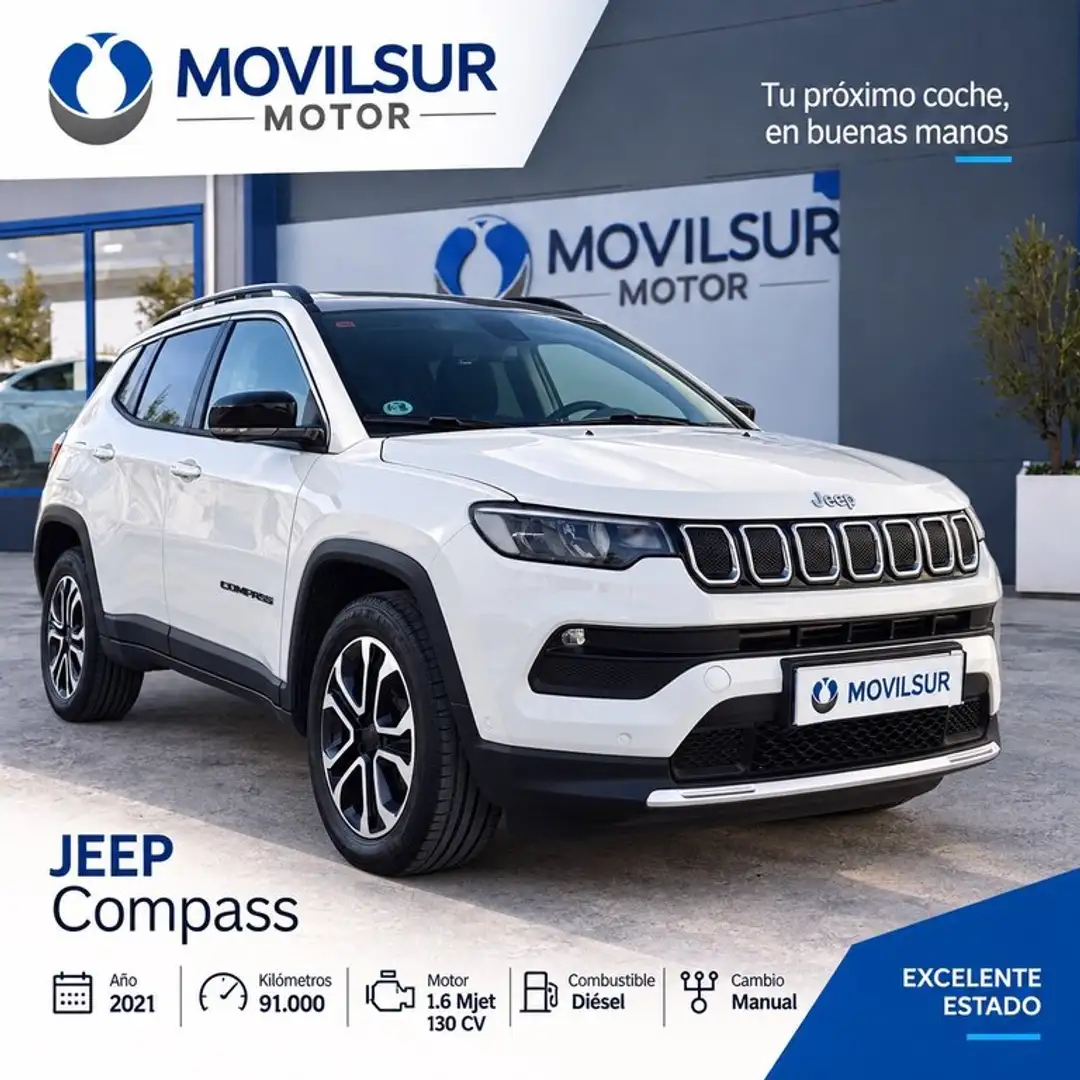 Jeep Compass 1.6 Mjt 80th FWD Blanco - 1
