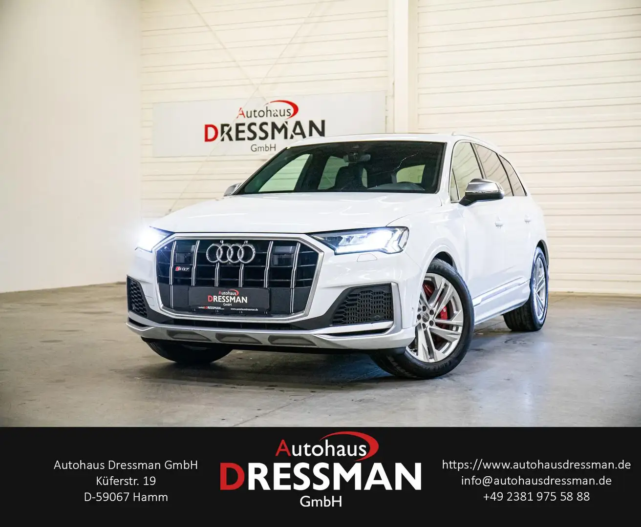 Audi SQ7 TDI MATRIX PANO STHZG AHK ACC 360° S-SITZE Blanc - 1