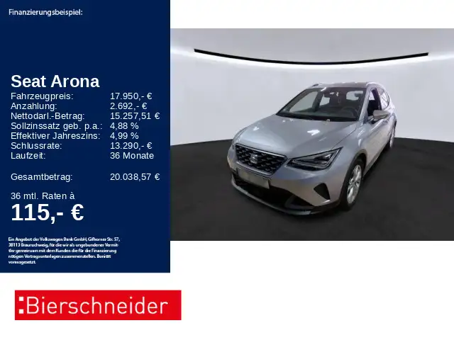 SEAT Arona 1.0 TSI FR 17 LED NAVI PDC