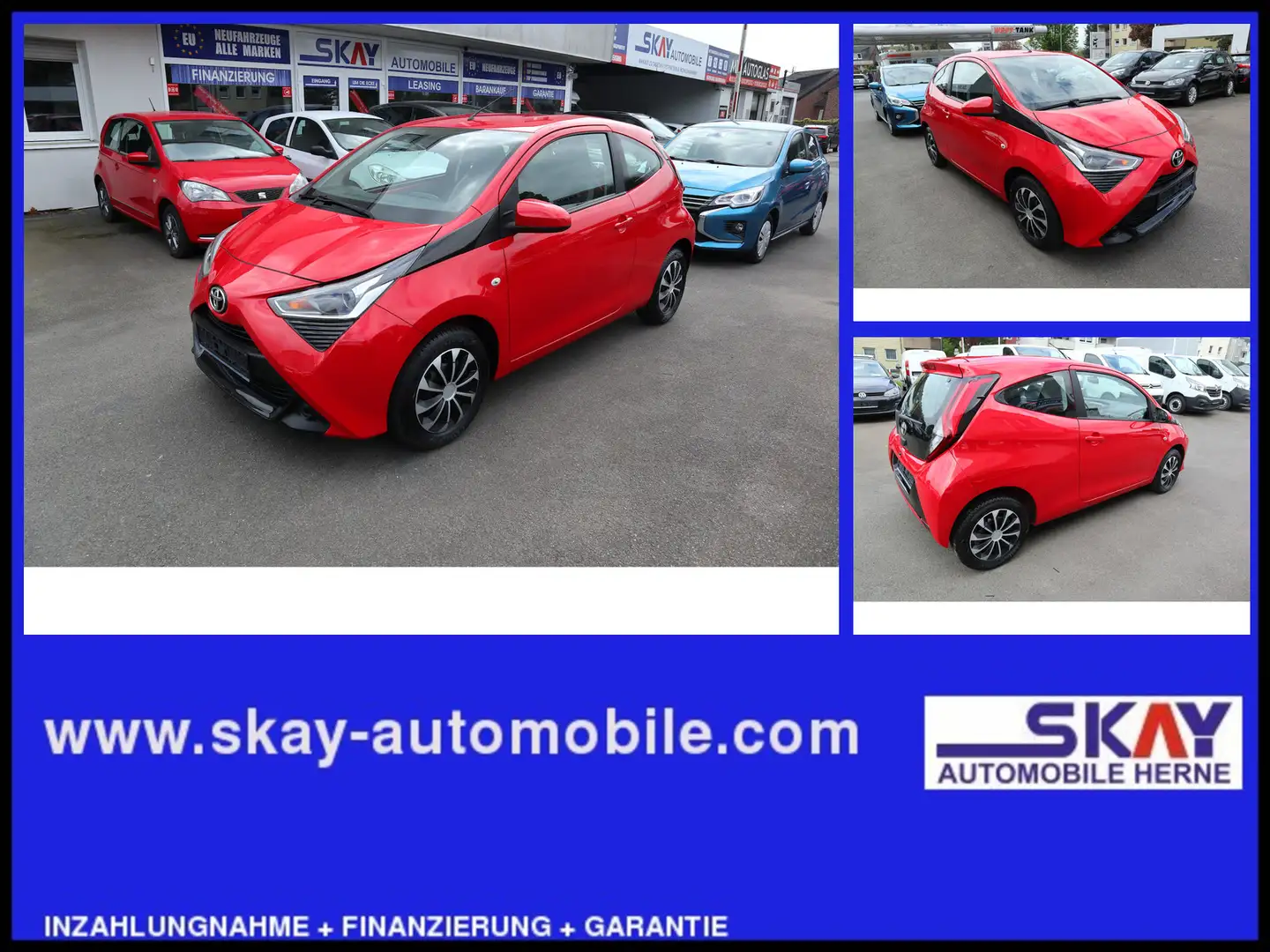 Toyota Aygo x-play Tempo klima Scheckheftgepflegt Rot - 1